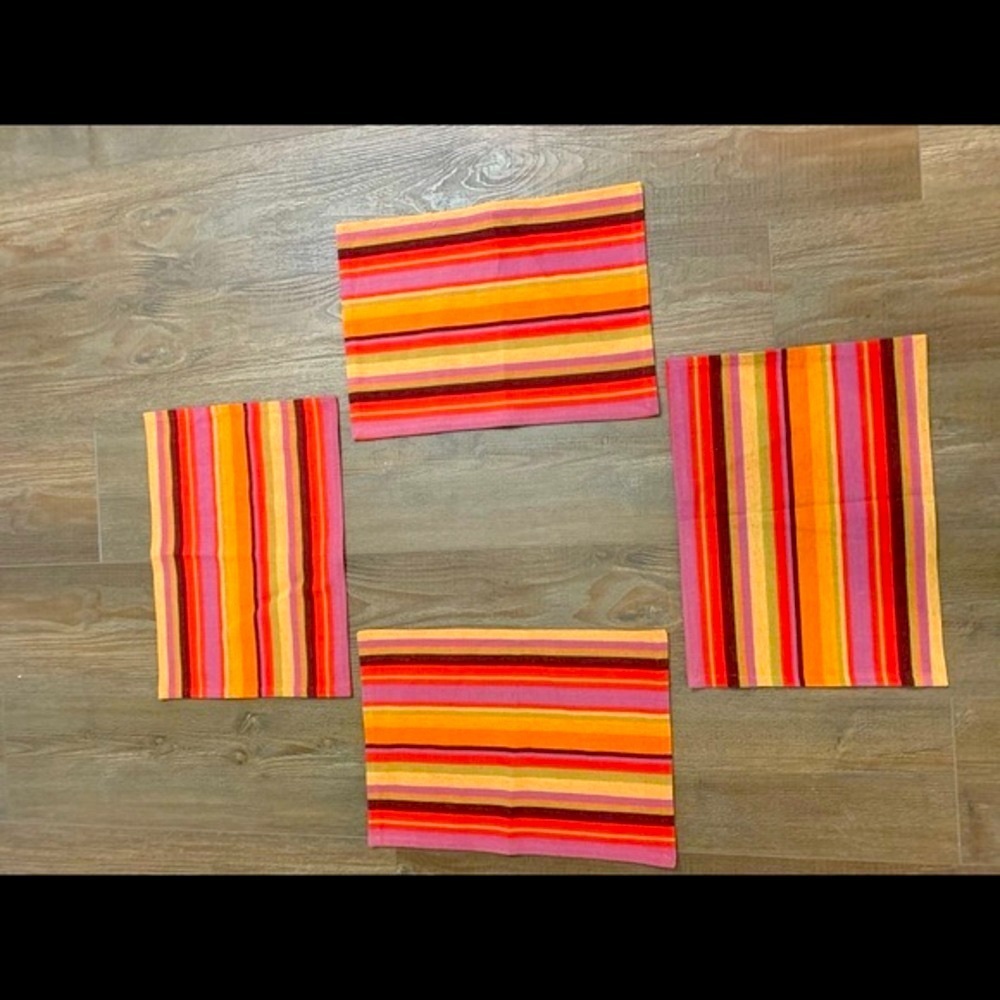 Colorful Striped Placemats Set